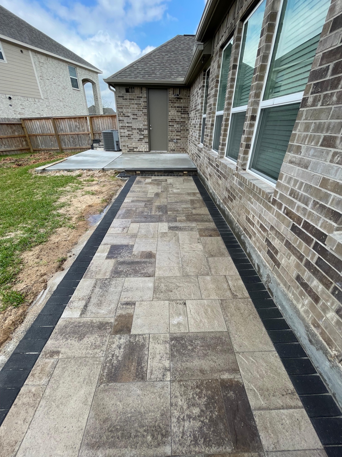 Paver walkway and patio detail