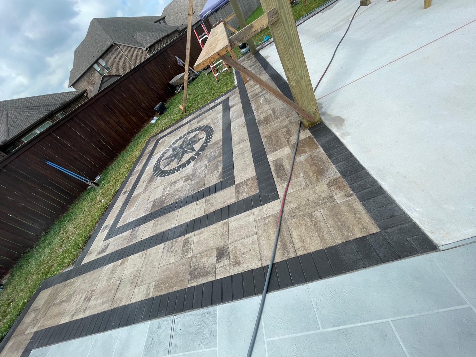 Paver steps and hardscape detail